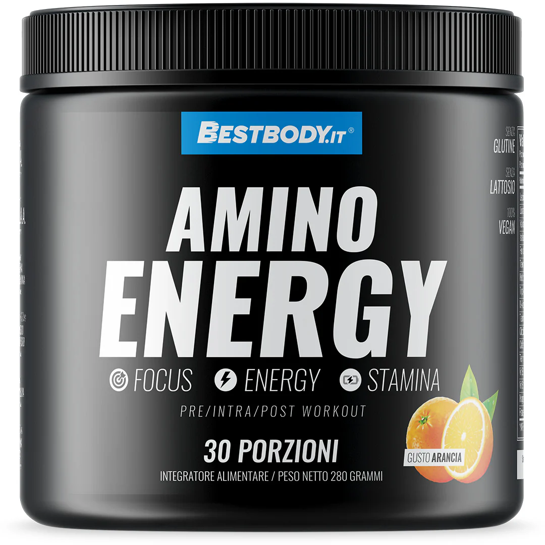 Amino Energy (280g) - Integratore di aminoacidi essenziali EAA con caffeina e citicolina