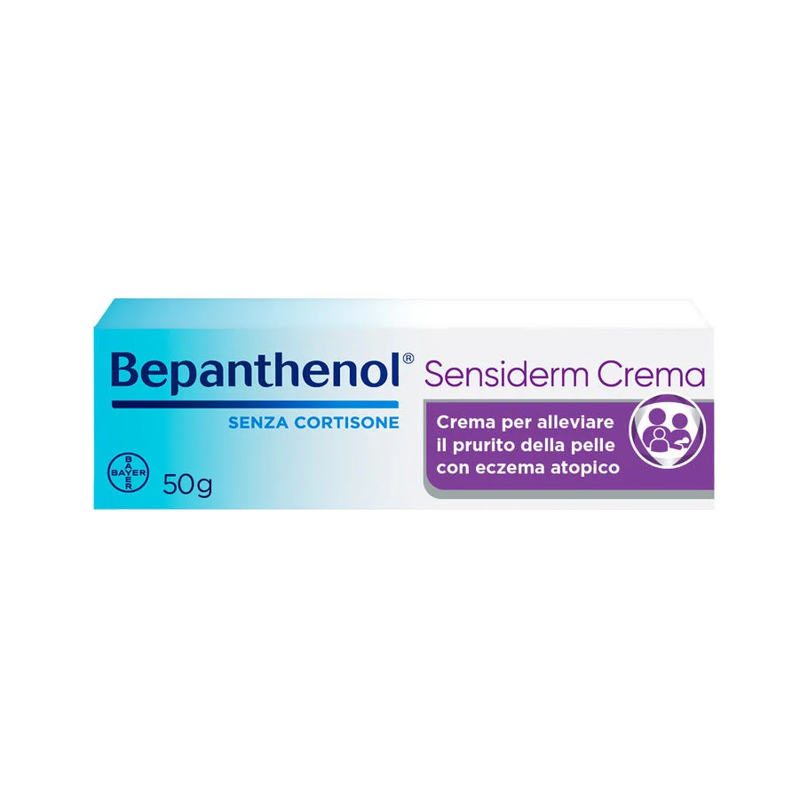 Bepanthenol Sensiderm Crema Lenitiva per Dermatite Atopica Eczema e Prurito Senza Cortisone 50g