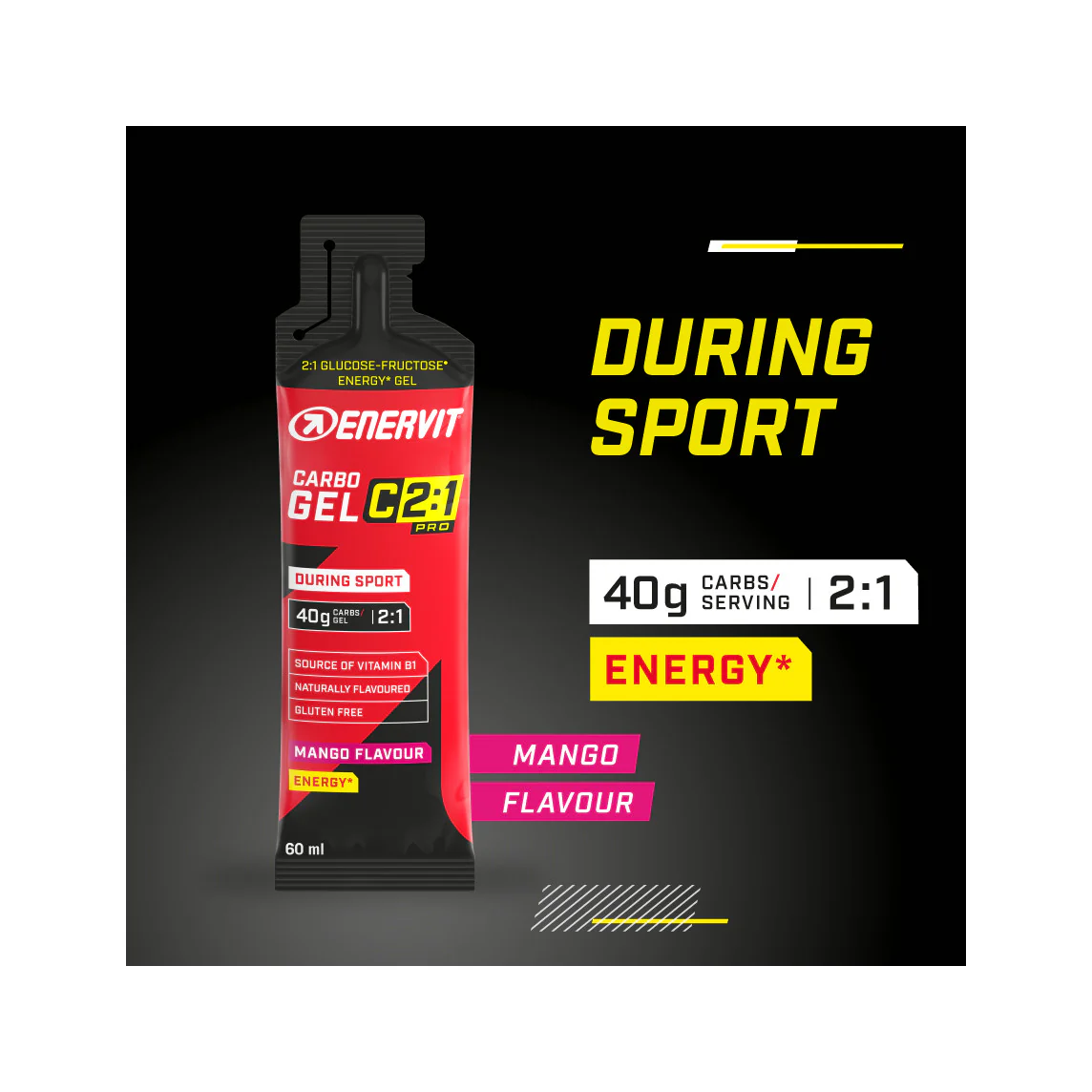 C2:1 PRO Carbo Gel Mango 60ml - Image 2