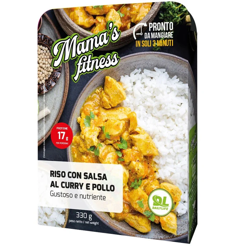 Mama's Fitness Riso con salsa al Curry e Pollo (330g)