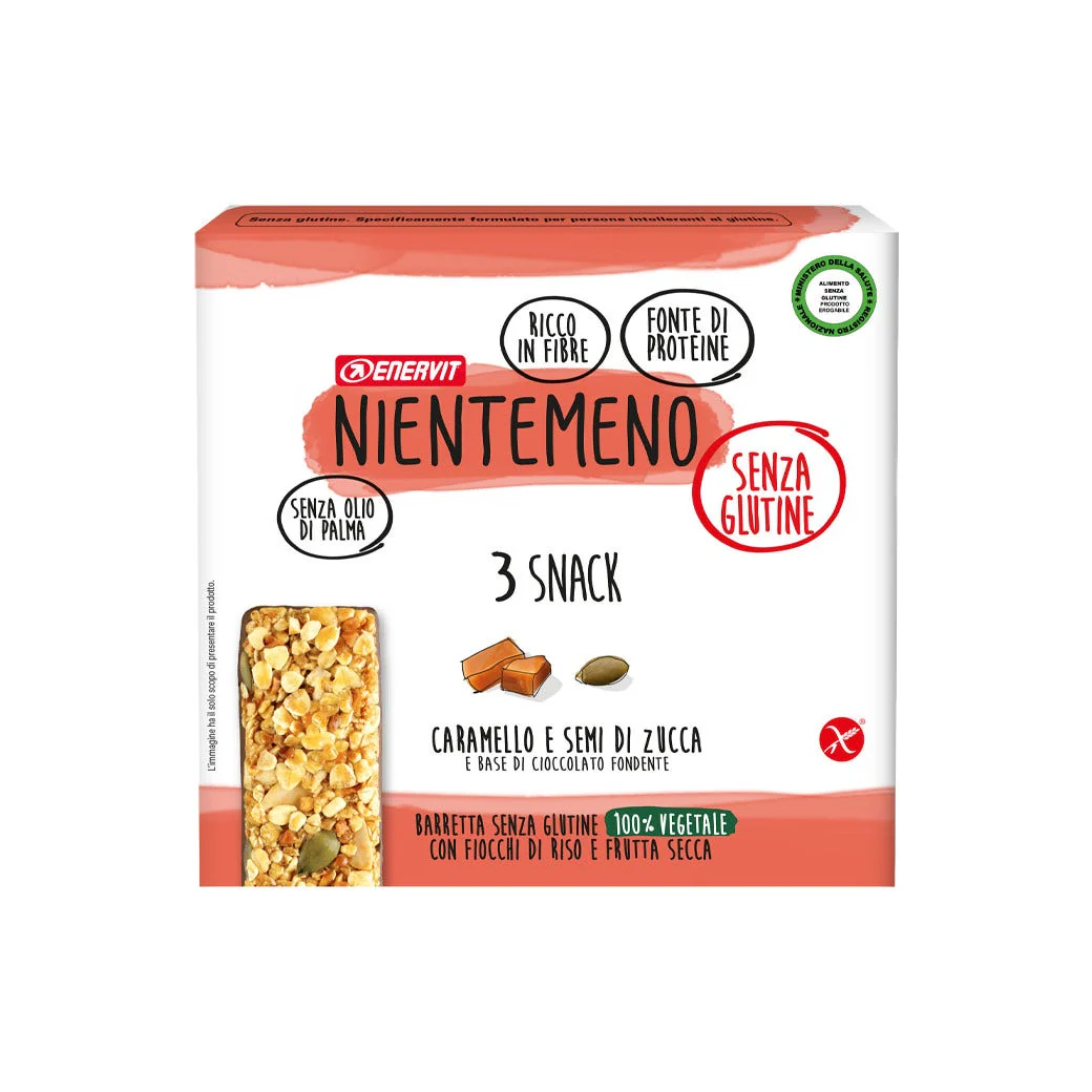 Enervit Nientemeno Barretta Caramello e Semi di Zucca 3x21g