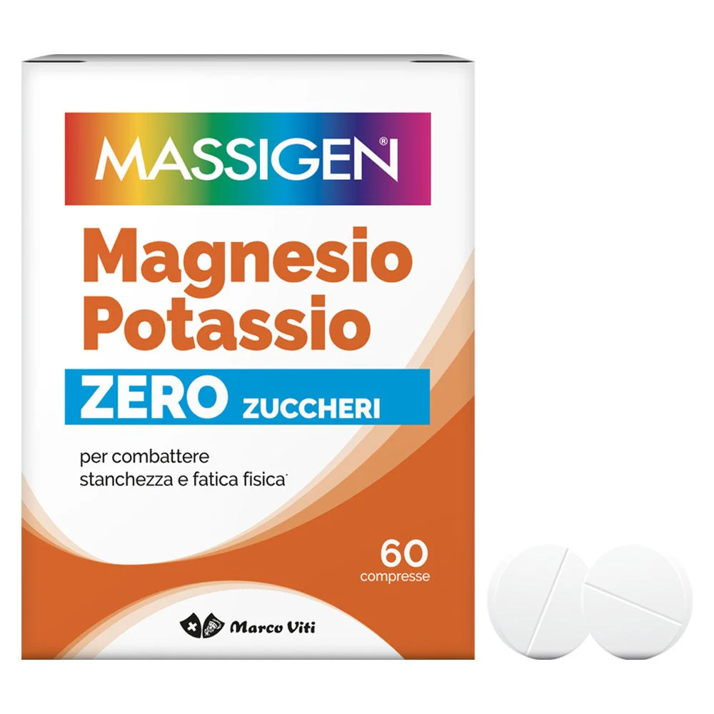 Massigen Magnesio E Potassio Senza Zucchero 60 Compresse