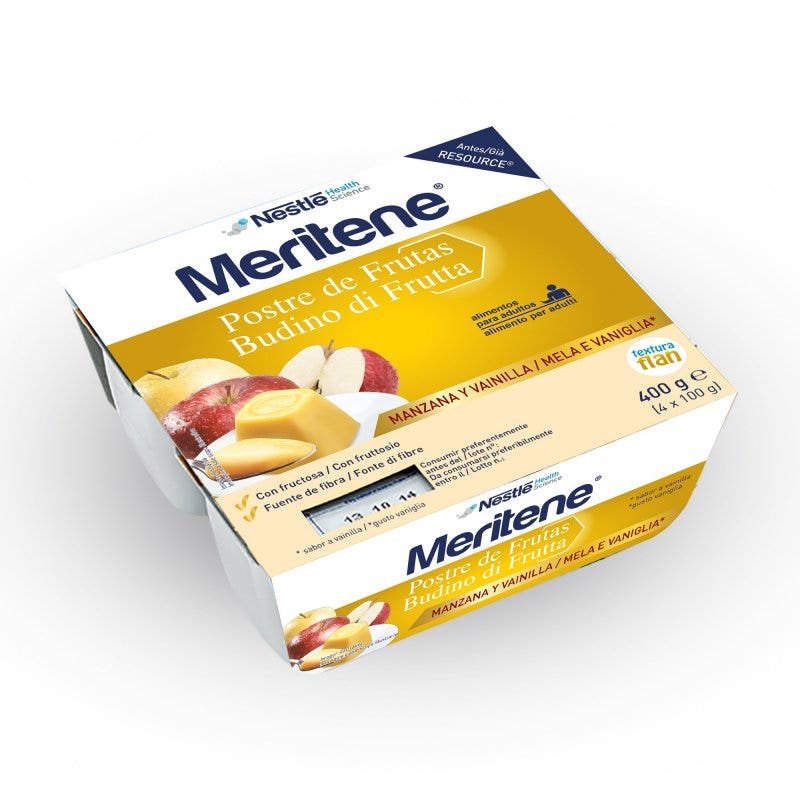 Meritene Budino Frutta Mela-Vaniglia 4 x 100g