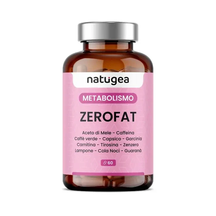 Natugea Brucia Grassi ZEROFAT con 11 attivi: Carnitina, Guarana, Garcinia Cambogia, Caffeina 60 Capsule