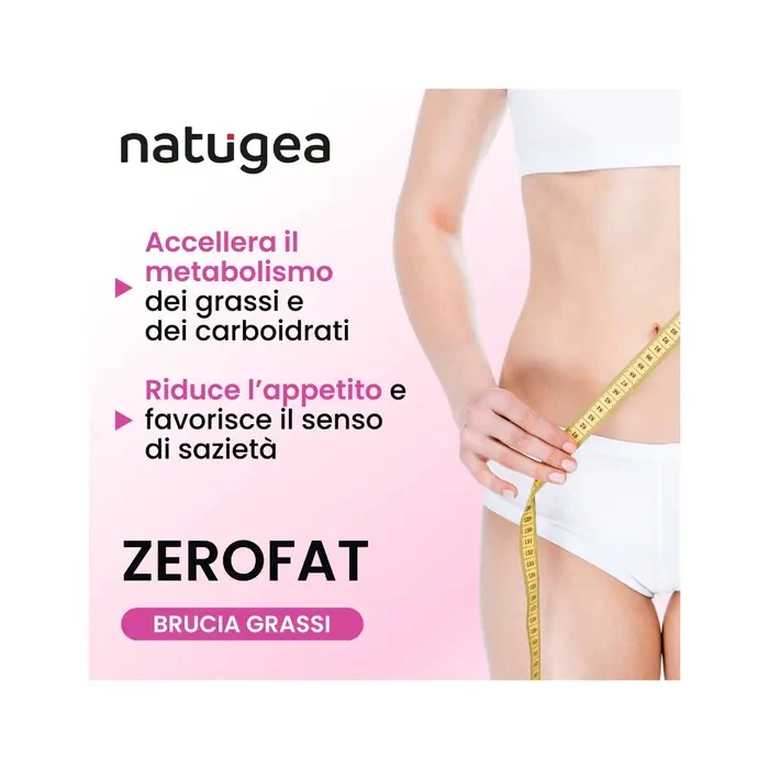 Natugea Brucia Grassi ZEROFAT con 11 attivi: Carnitina, Guarana, Garcinia Cambogia, Caffeina 60 Capsule - Image 2
