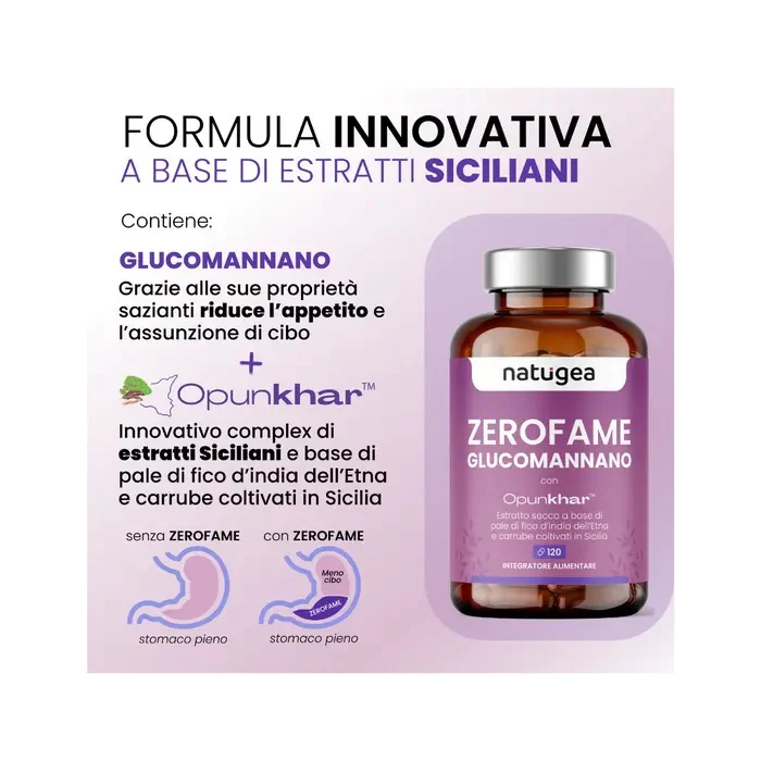 Natugea Glucomannano Arricchito Con Pale Di Fico D'india Dell'etna E Carrube Siciliane Vegano 120 Compresse - Image 5