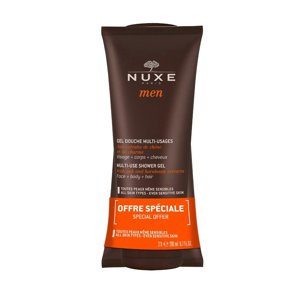 Nuxe Men Duo Gel Doccia Multiuso Uomo 2x200ml