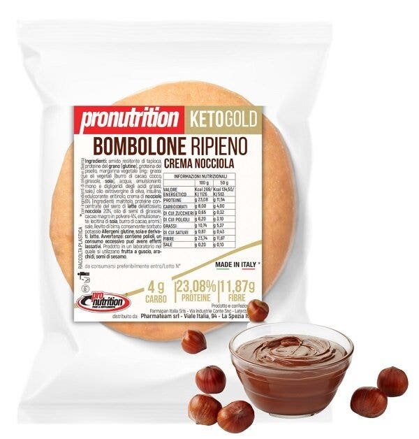 Bombolone Keto Ripieno Crema Nocciola (50g)