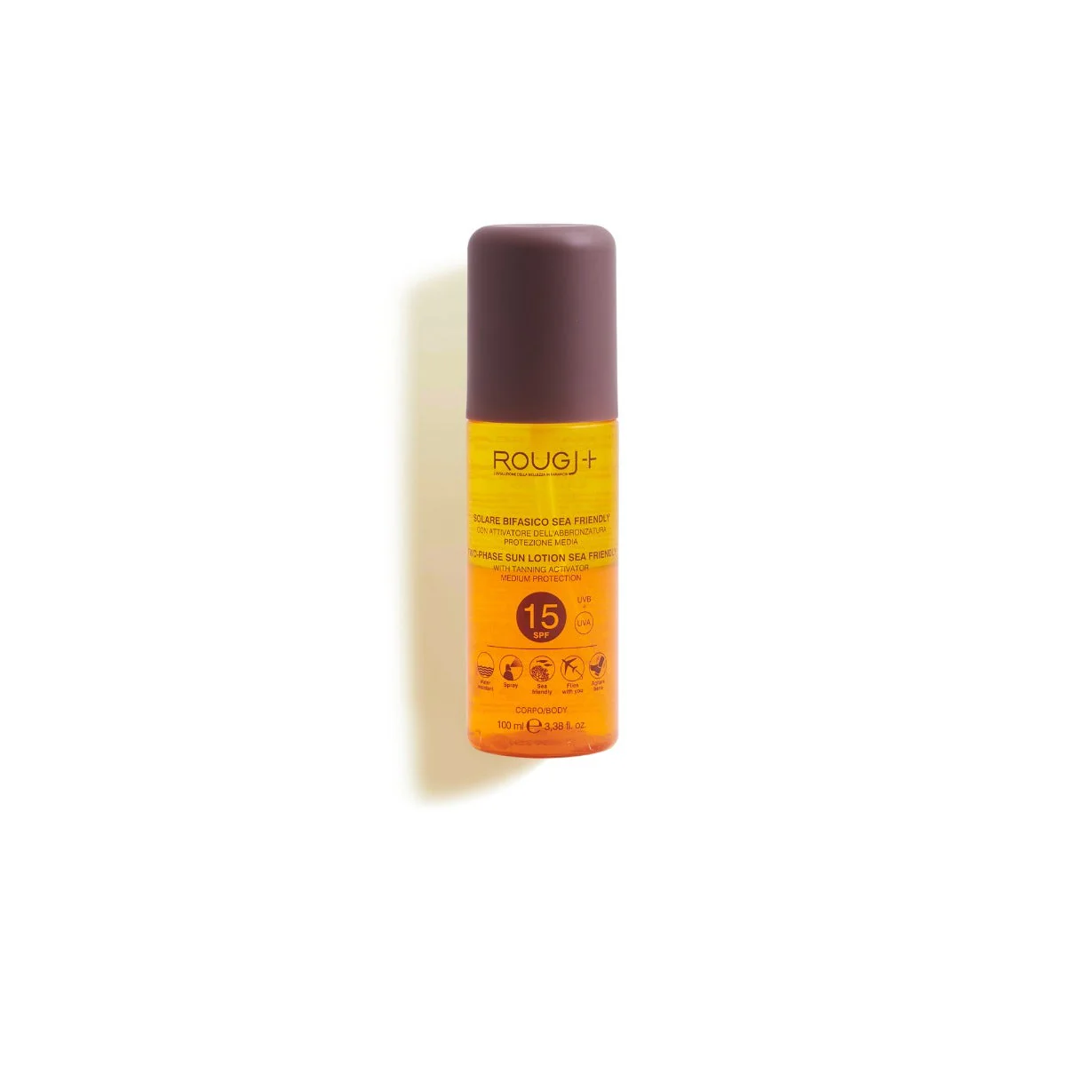 Solare Bifasico con Attivatore dell'abbronzatura SPF15 (100ml)