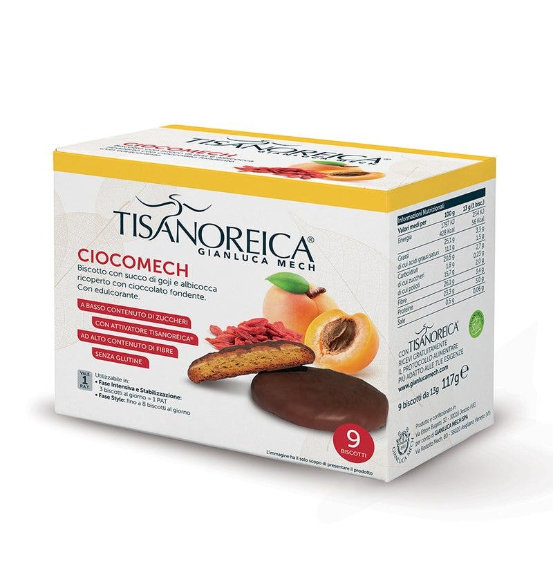Tisanoreica Ciocomech Goji E Albicocca 9 Biscotti